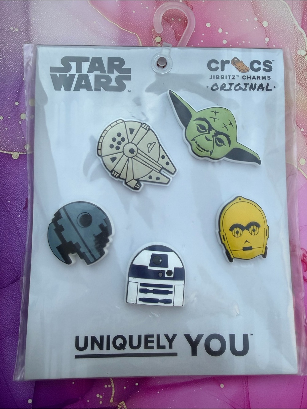 Crocs Star Wars 5-Pack Jibbitz Charms Yoda R2-D2 NWT